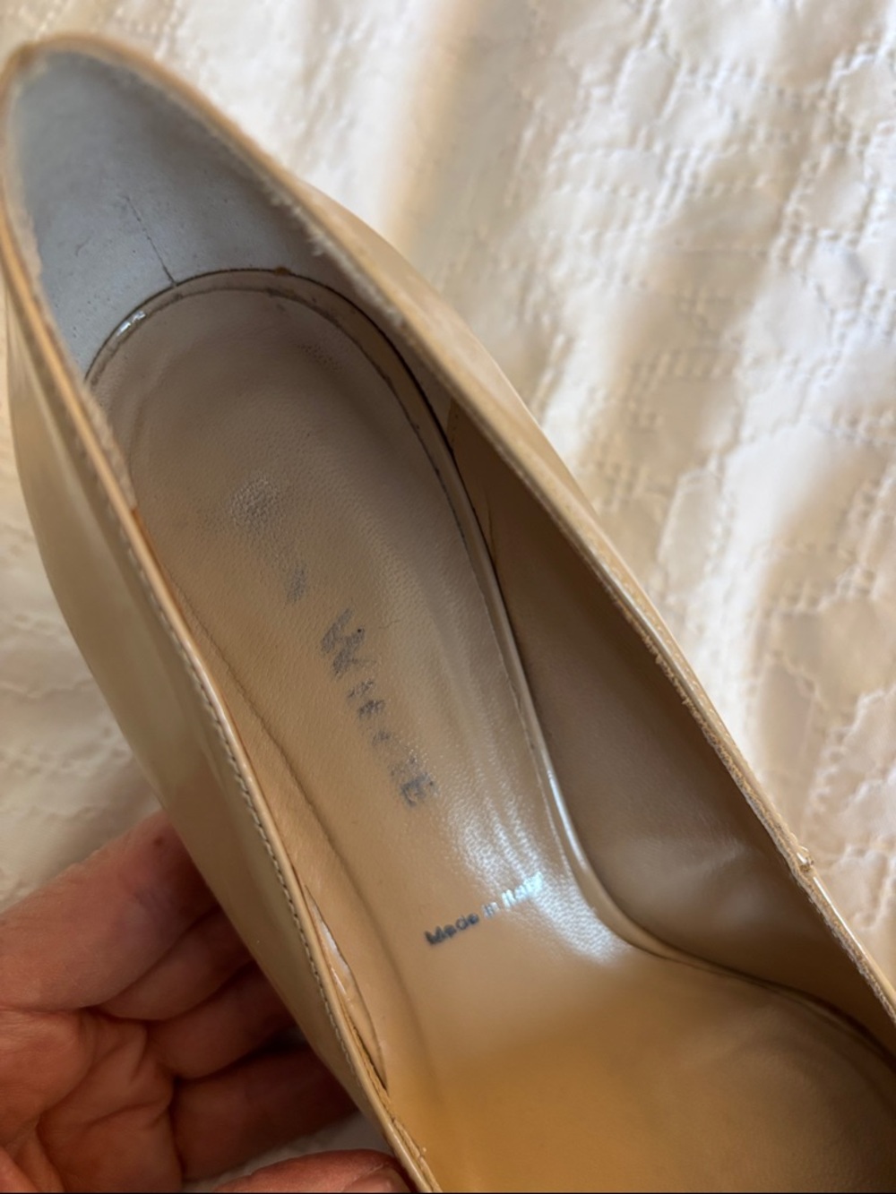 Ron White Cindy Patent Nude Heels Size 38.5/ 8 US Made in Italy. - Picture 13 of 15